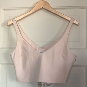 ELIZABETH & JAMES Coset Back Crop Top, Medium